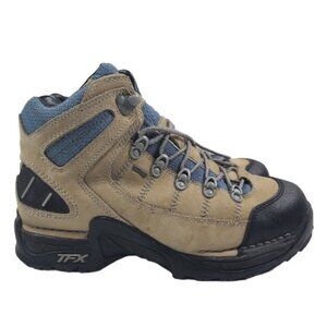 Danner Women’s Hiking Boots Size 9.5 Tan Blue Waterproof Outdoor Trail Boots
